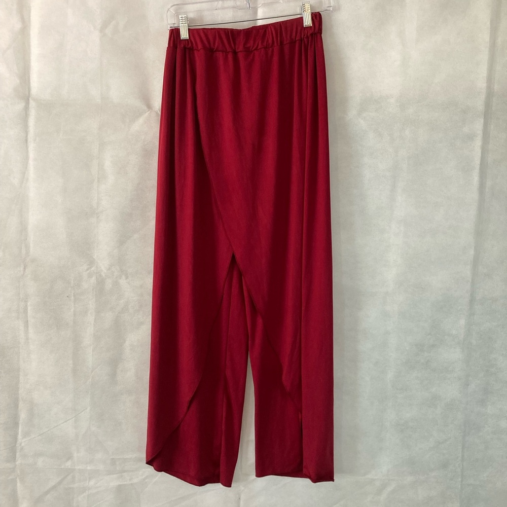 Elegant Red Wide Leg Pants